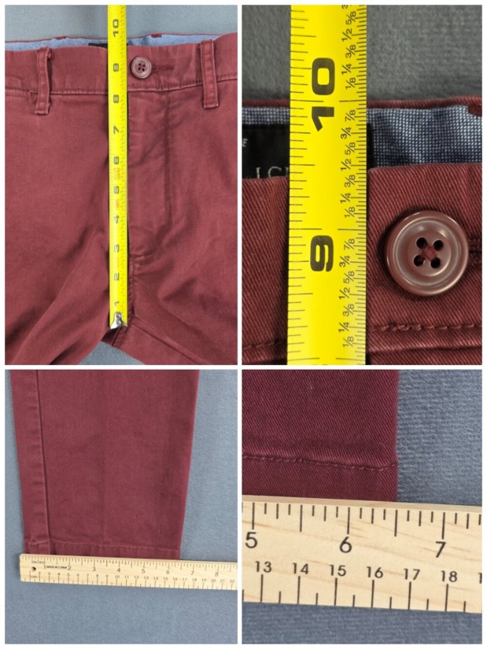 J. Crew 484 Slim Men's 31x32 Brick Red Stretch Chino Pants - Picture 10 of 10